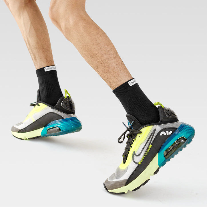 Men’s Cushioned Quarter Crew Athletic Socks for Training & Running