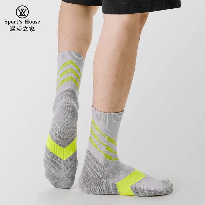 Five-Toe Crew Athletic Socks for Running, Training & Court Sports