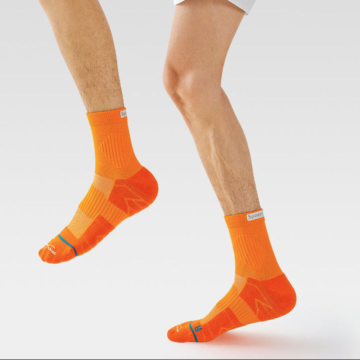 Men’s Cushioned Quarter Crew Athletic Socks for Training & Running