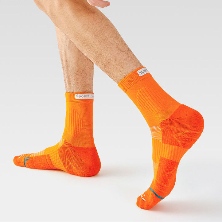 Men’s Cushioned Quarter Crew Athletic Socks for Training & Running
