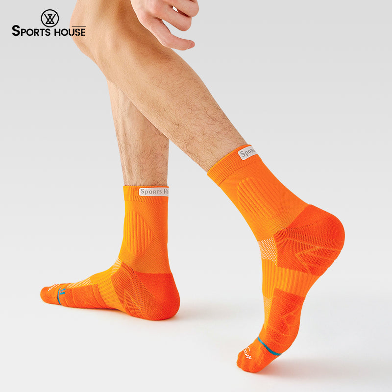 Men’s Cushioned Quarter Crew Athletic Socks for Training & Running