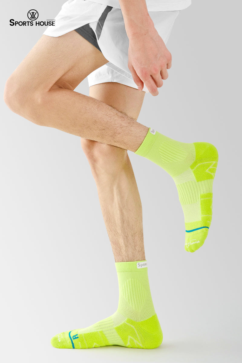 Men’s Cushioned Quarter Crew Athletic Socks for Training & Running