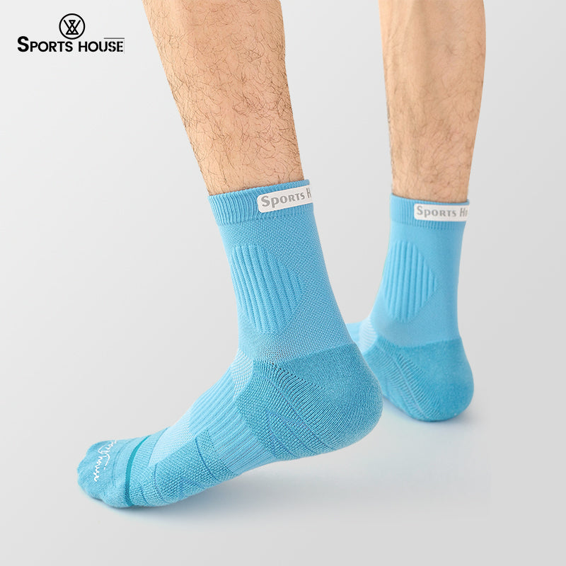 Men’s Cushioned Quarter Crew Athletic Socks for Training & Running