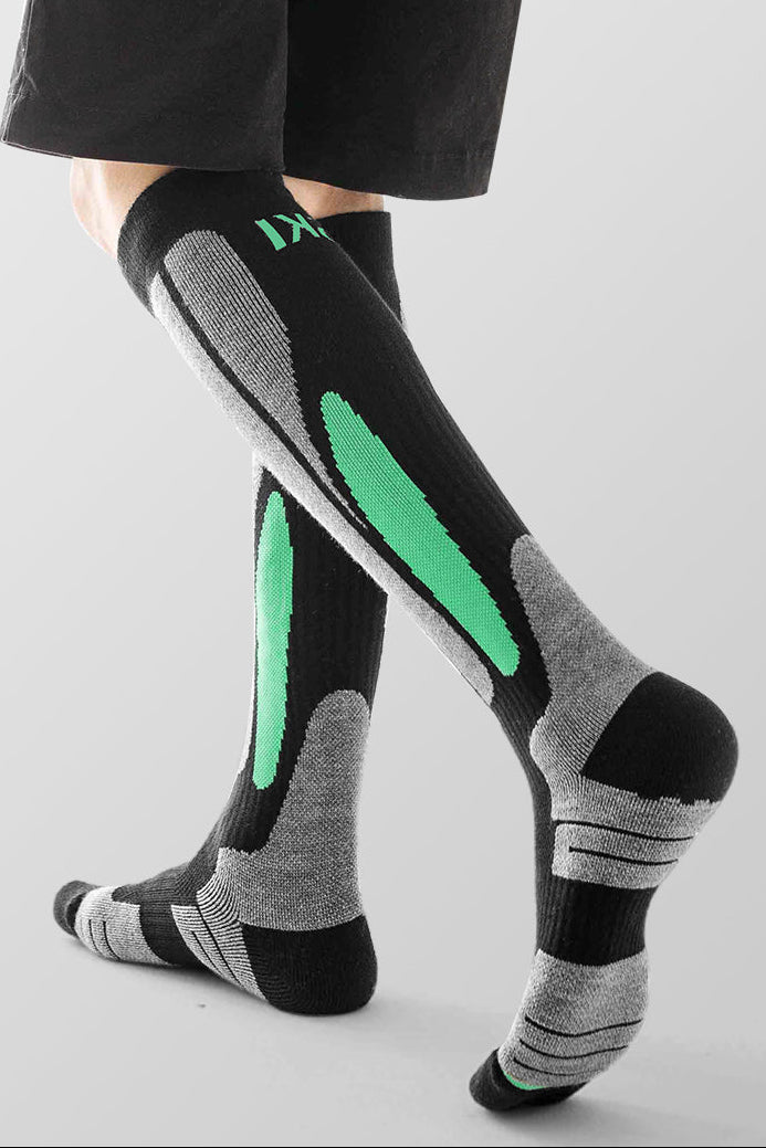 Knee-High Cushioned Ski Socks for Outdoor Sports & Winter Training