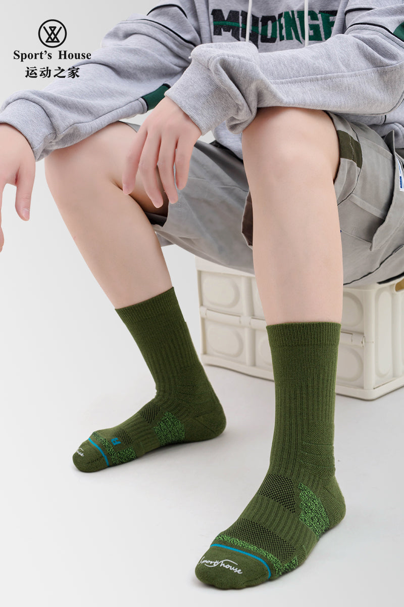 Cushioned Crew Sports Socks for Hiking, Training & Everyday Wear