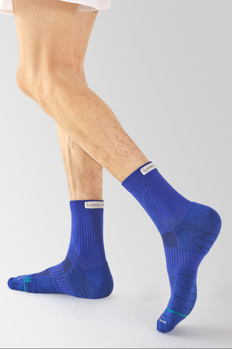 Men’s Cushioned Quarter Crew Athletic Socks for Training & Running