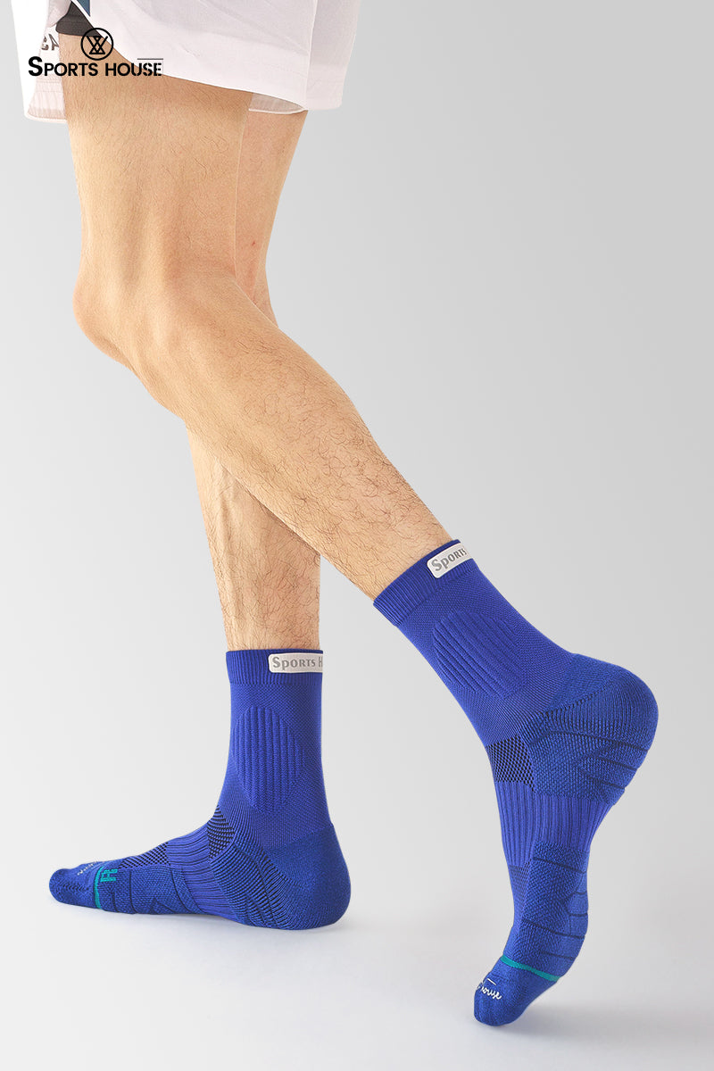 Men’s Cushioned Quarter Crew Athletic Socks for Training & Running
