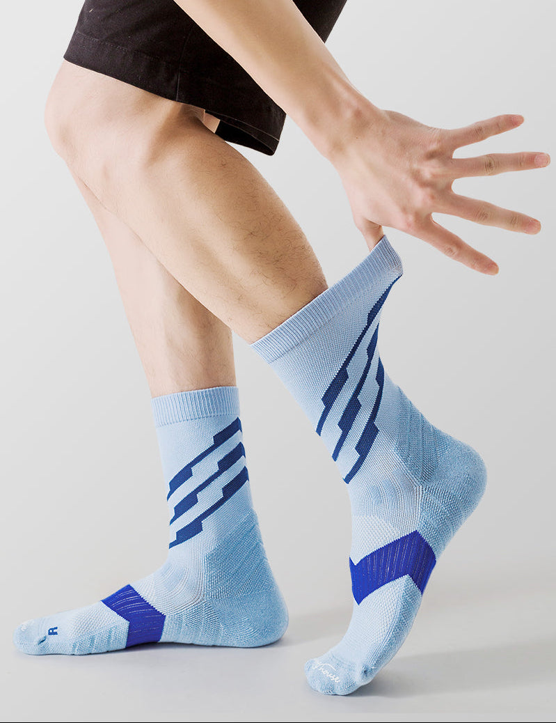 Five-Toe Crew Athletic Socks for Running, Training & Court Sports