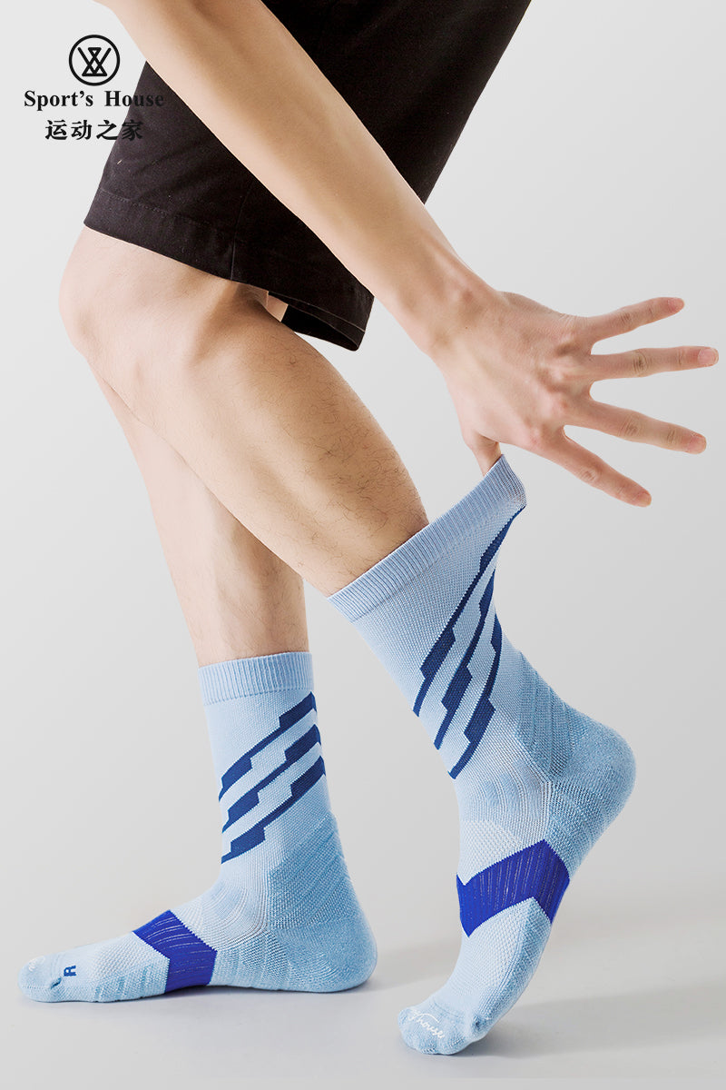 Five-Toe Crew Athletic Socks for Running, Training & Court Sports