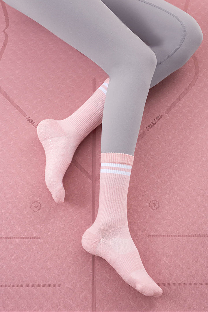 Women’s Non-Slip Crew Yoga Socks for Pilates, Barre & Studio Training