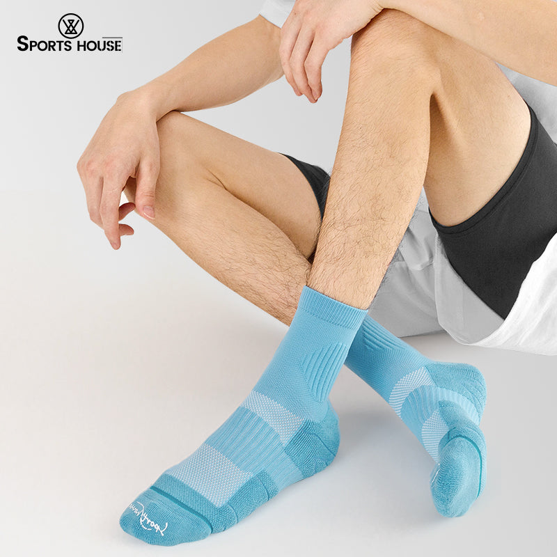 Men’s Cushioned Quarter Crew Athletic Socks for Training & Running