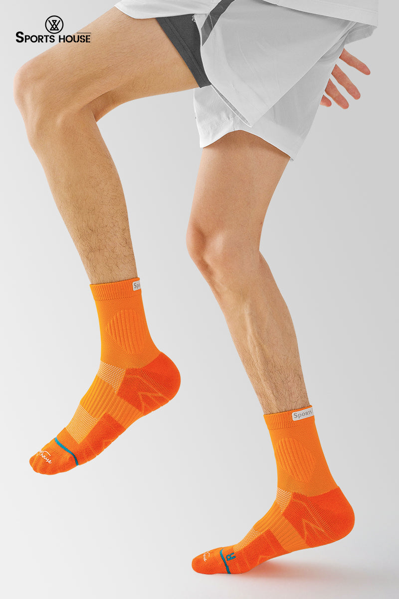 Men’s Cushioned Quarter Crew Athletic Socks for Training & Running