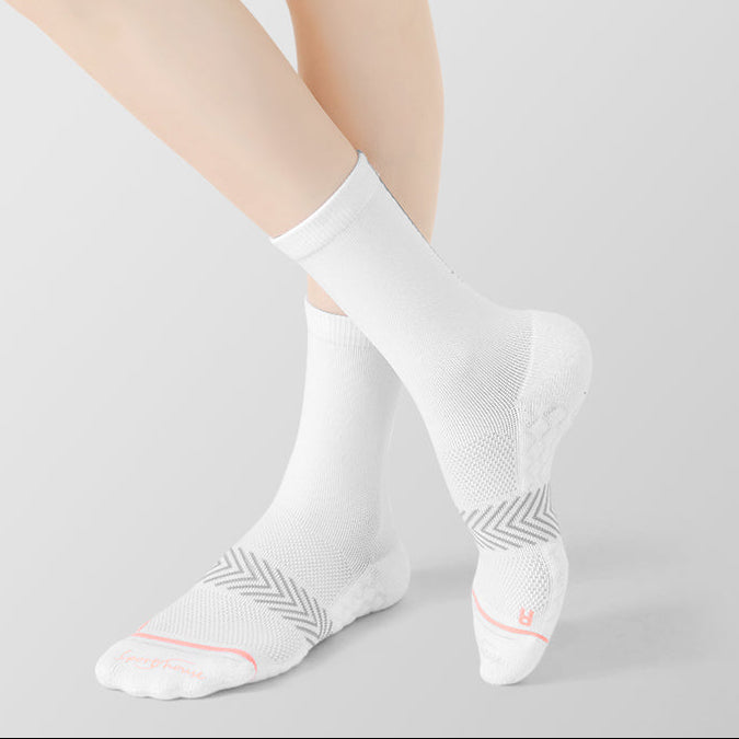 Women’s Breathable Crew Grip Socks for Running
