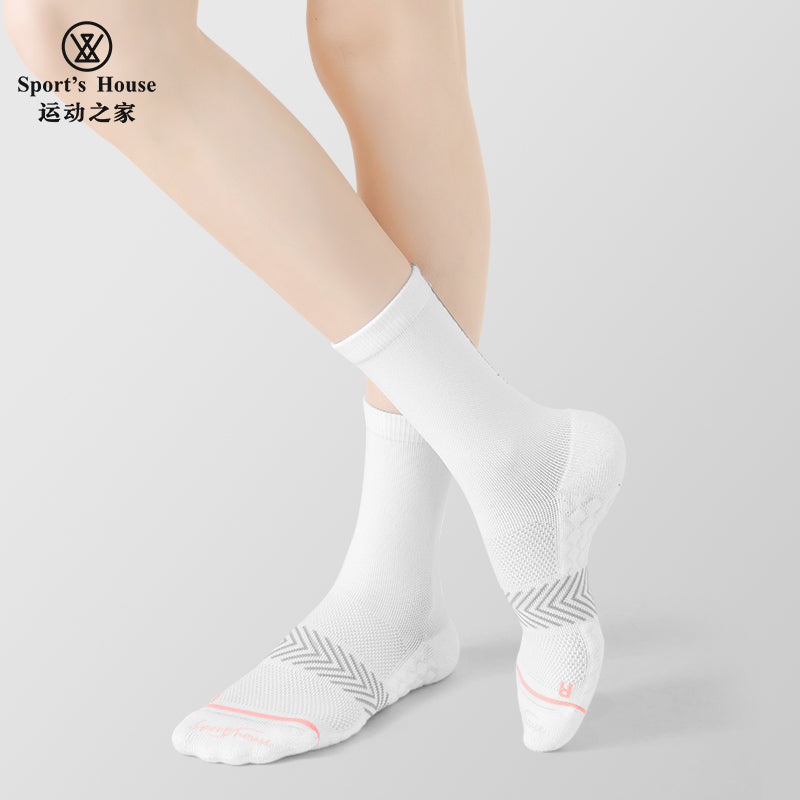 Women’s Breathable Crew Grip Socks for Yoga, Pilates & Training