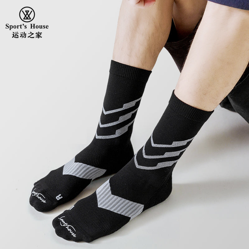 Five-Toe Crew Athletic Socks for Running, Training & Court Sports