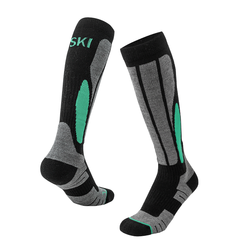 Knee-High Cushioned Ski Socks for Outdoor Sports & Winter Training