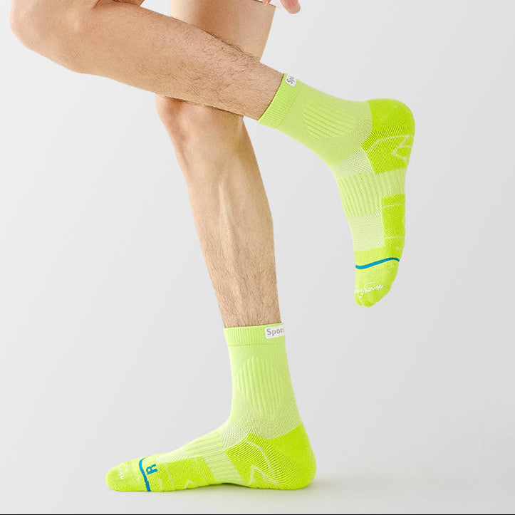 Men’s Cushioned Quarter Crew Athletic Socks for Training & Running