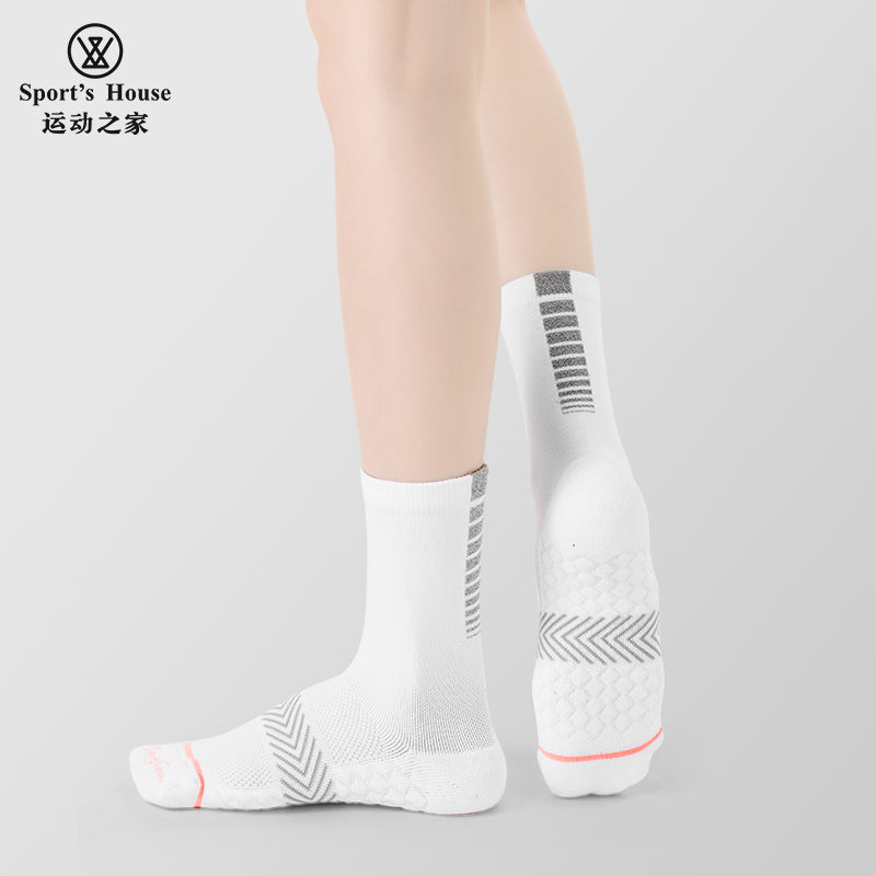 Women’s Breathable Crew Grip Socks for Yoga, Pilates & Training
