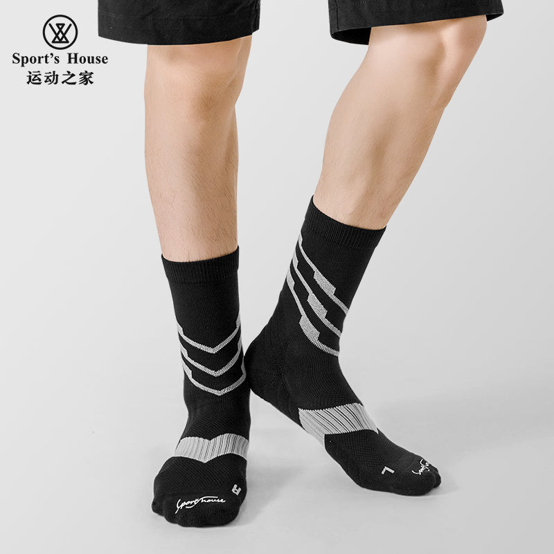 Five-Toe Crew Athletic Socks for Running, Training & Court Sports