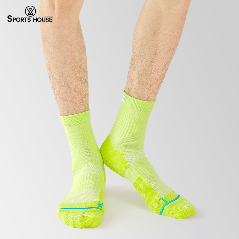 Men’s Cushioned Quarter Crew Athletic Socks for Training & Running