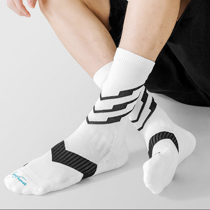 Five-Toe Crew Athletic Socks for Running, Training & Court Sports