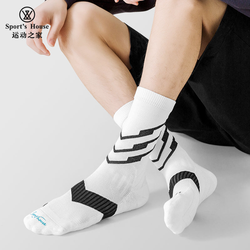 Five-Toe Crew Athletic Socks for Running, Training & Court Sports