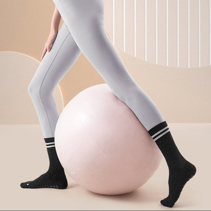 Women’s Non-Slip Crew Yoga Socks for Pilates, Barre & Studio Training