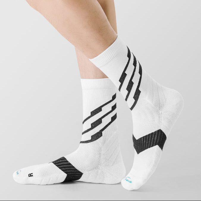 Five-Toe Crew Athletic Socks for Running, Training & Court Sports