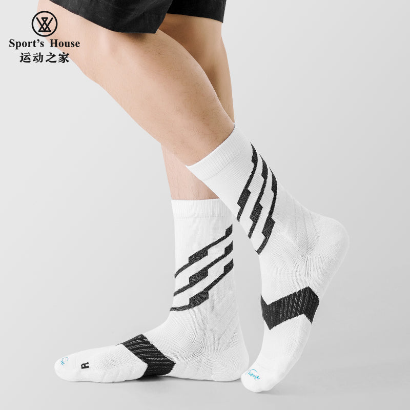 Five-Toe Crew Athletic Socks for Running, Training & Court Sports