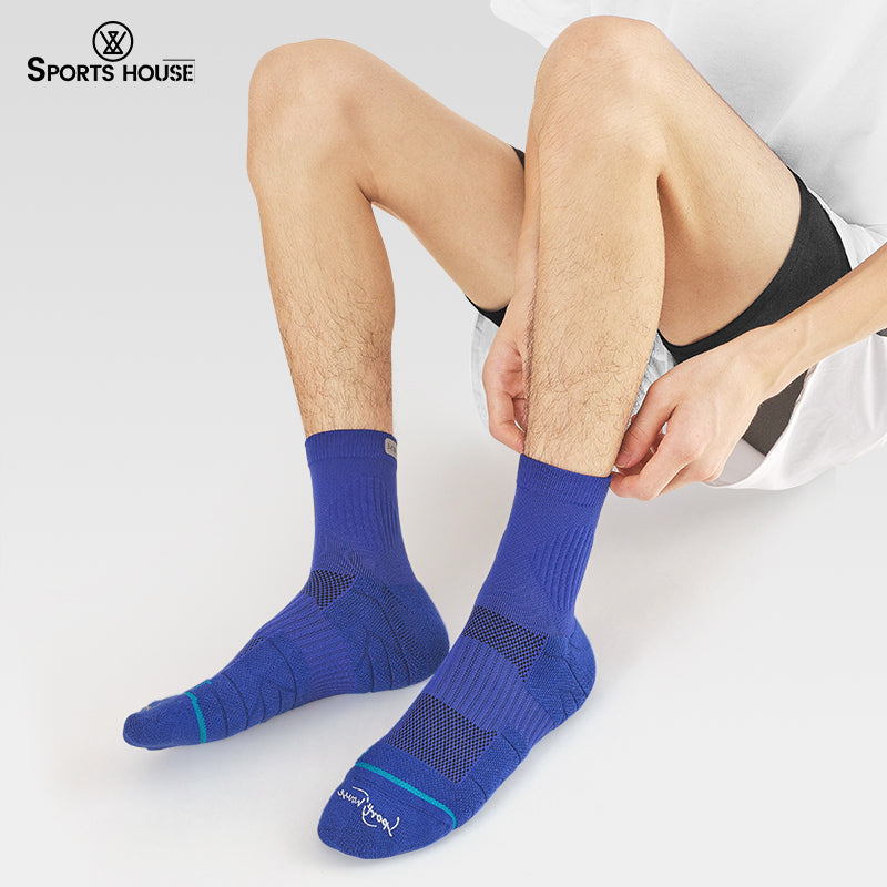 Men’s Cushioned Quarter Crew Athletic Socks for Training & Running