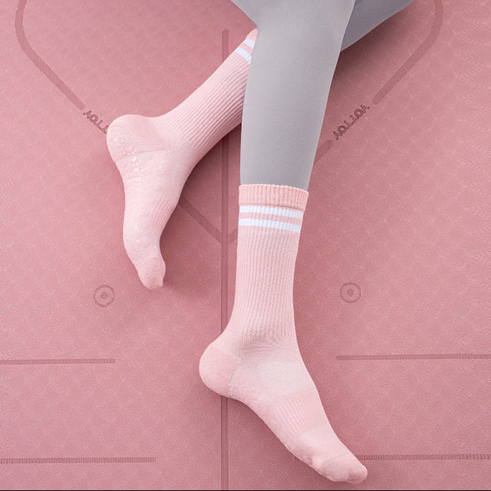 Women’s Non-Slip Crew Yoga Socks for Pilates, Barre & Studio Training