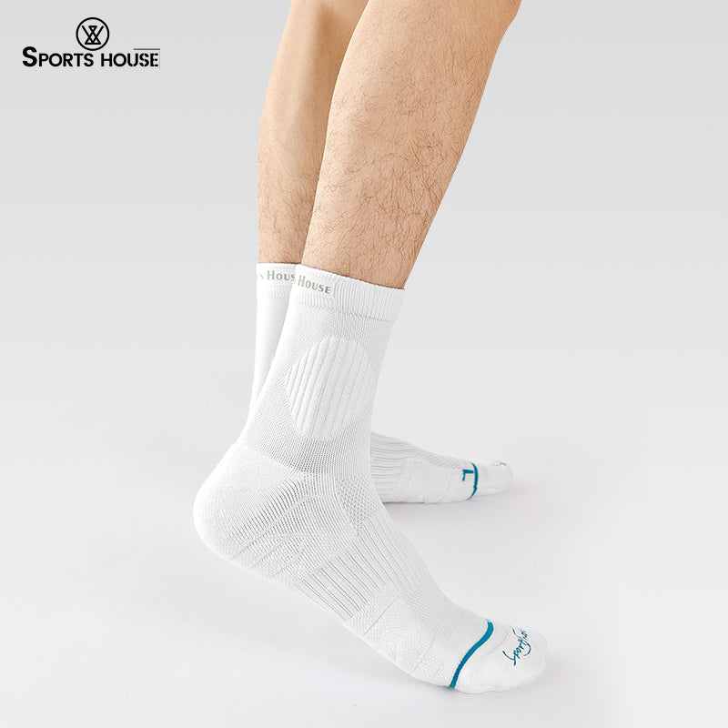 Men’s Cushioned Quarter Crew Athletic Socks for Training & Running