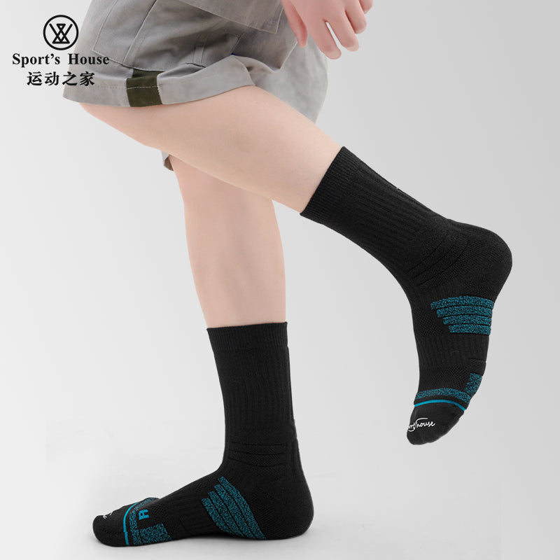 Cushioned Crew Sports Socks for Hiking, Training & Everyday Wear