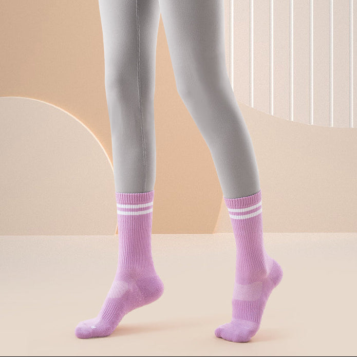 Women’s Non-Slip Crew Yoga Socks for Pilates, Barre & Studio Training
